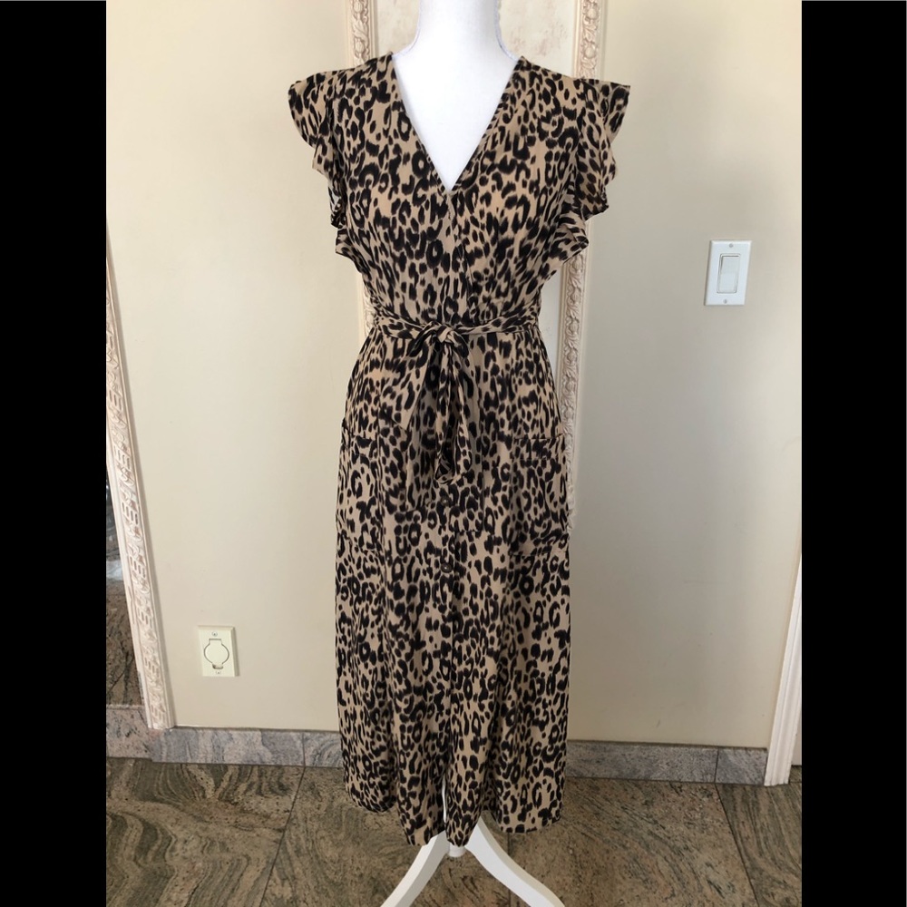 MIDI ANIMAL PRINT DRESS